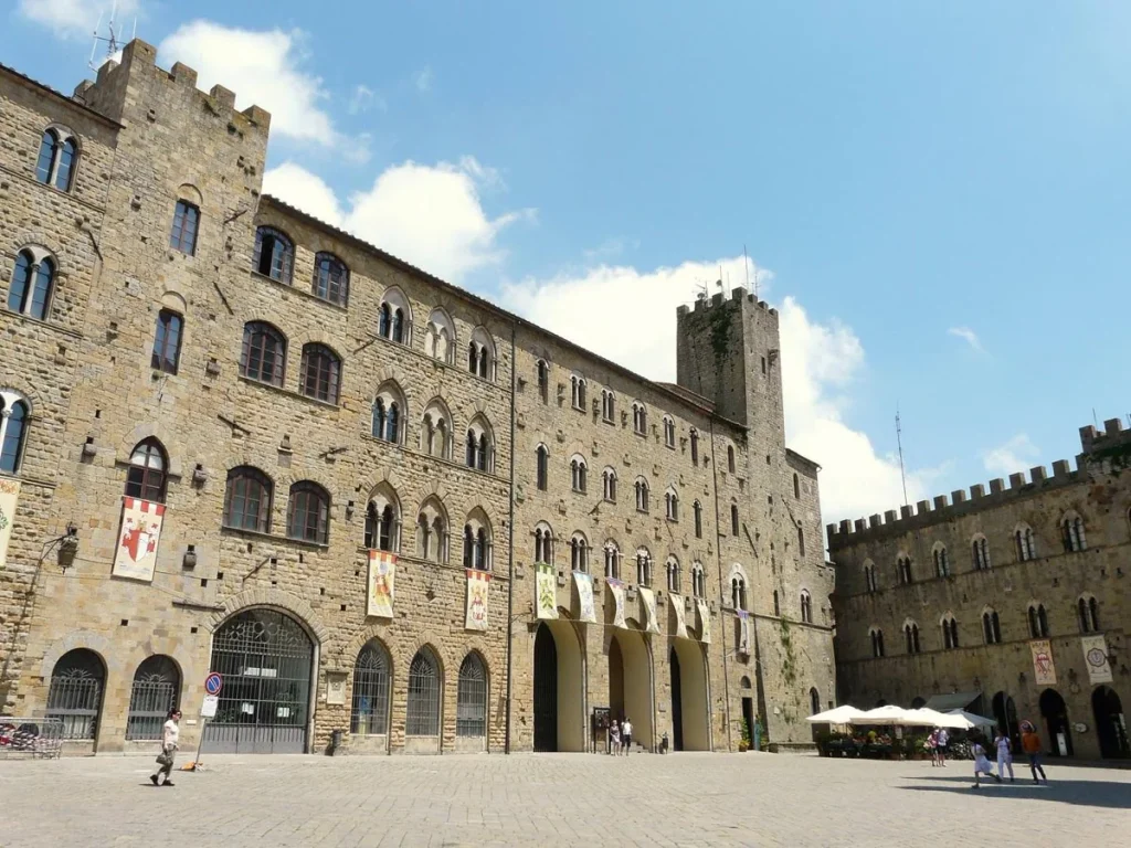 Piazza dei Priori and Palazzo dei Priori in Volterra, Tuscany